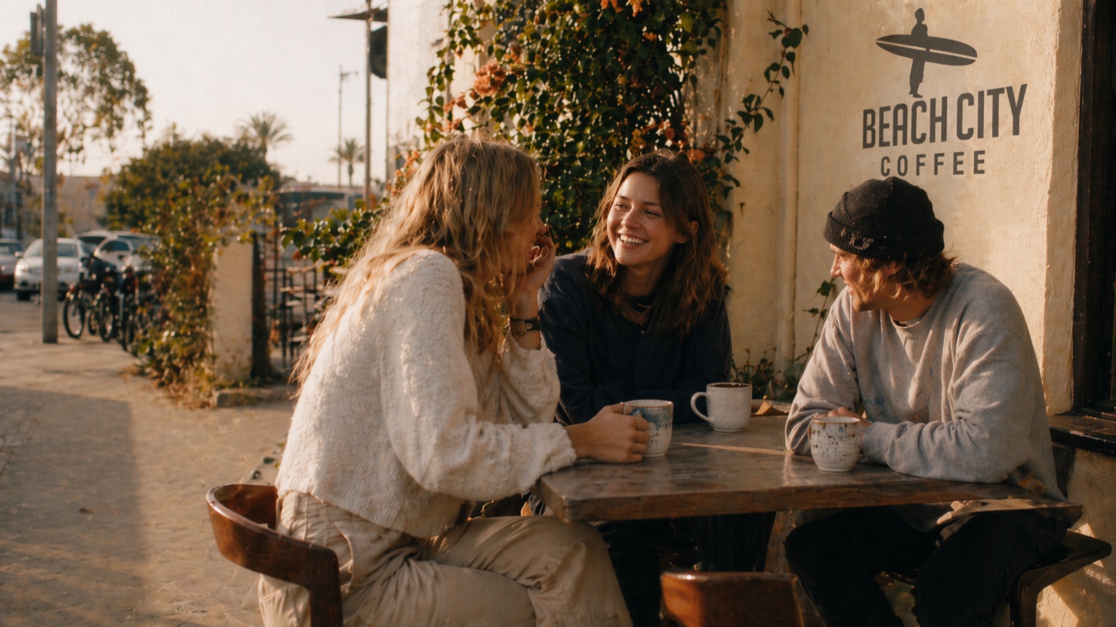 Coffee with friends on a Sunday morning
